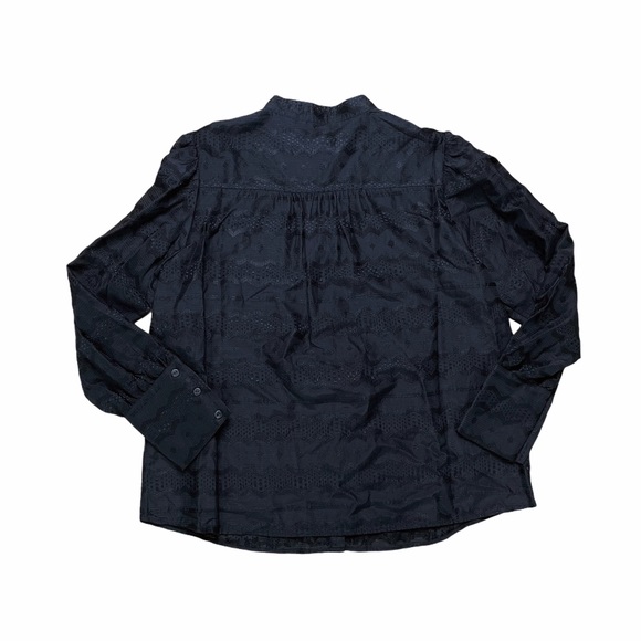 & Other Stories Black Jacquard Button Up Top - 10 - Picture 3 of 13